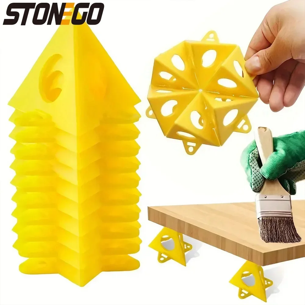 STONEGO 10PCS Pyramid Artist Painting Stands Mini Conical Tip for Canvas Doors Riser Stands Cupboard Paint Dump Painting Tools