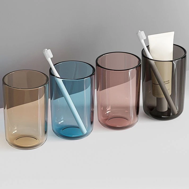 Nordisk stil tandborstglasmugg, transparent mugg för badrum_voghion.com