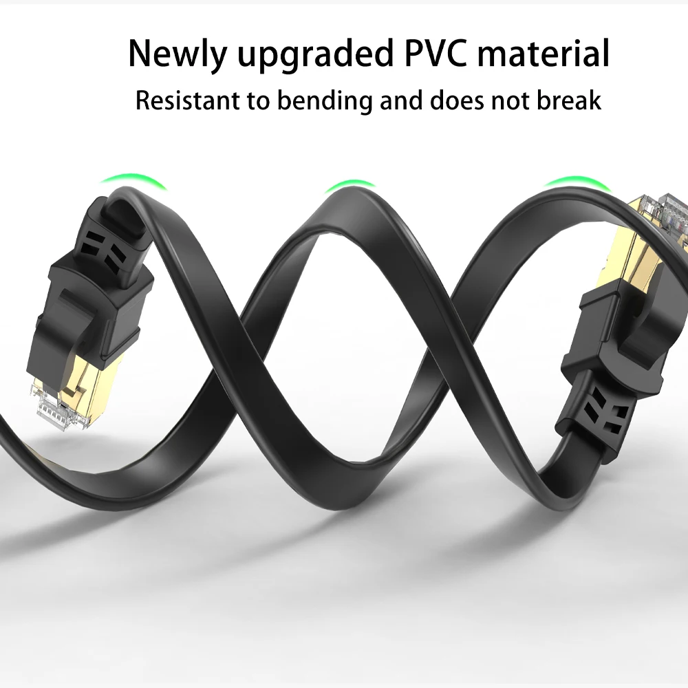 CAT 8 Ethernet Cable 40Gbps 2000MHz CAT8 RJ45 Network Lan Patch Cord Flat 10m 15m 20m 30m 50 ft 100feet for Modem Router PS 5/4 Best Sellers In Consumer Electronics