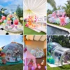 8.2Ft  Inflatable Bubble Balloon House Inflatable Tent Bubble House Clear Dome Balloon Garden Tent with Blower/Pump For Party 4