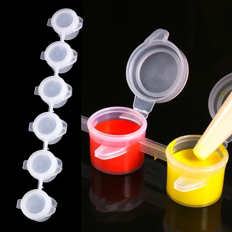 5 Strips for Ink Pigment Containers Empty Paint Strips Paint Pot Pod Arts Crafts Plastic Storage Containers 3ml/5ml