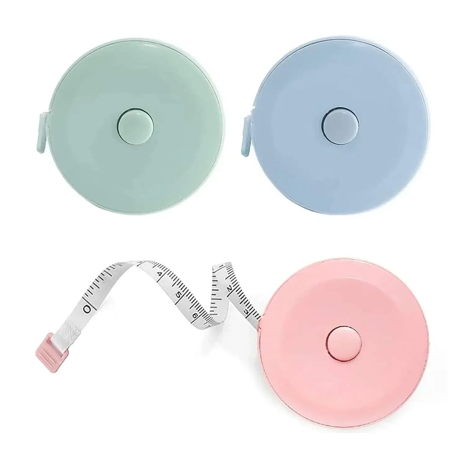 2M Sewing Measuring Tape Retractable Tailor Tape Double Scale Soft Ruler for Home Children Height Chest Waist Handcraft Clothing