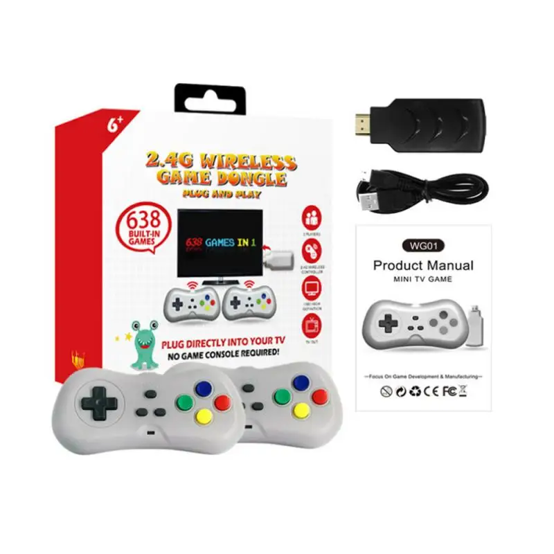 

Wireless Game Controller Retro 4k Multimode Infrared Convenient Game Console Devices Recreational Machines Low Power Abs