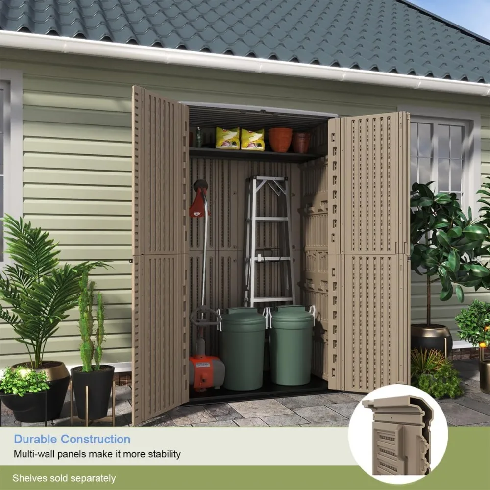 Waterproof Resin Vertical Storage Cabinet 4