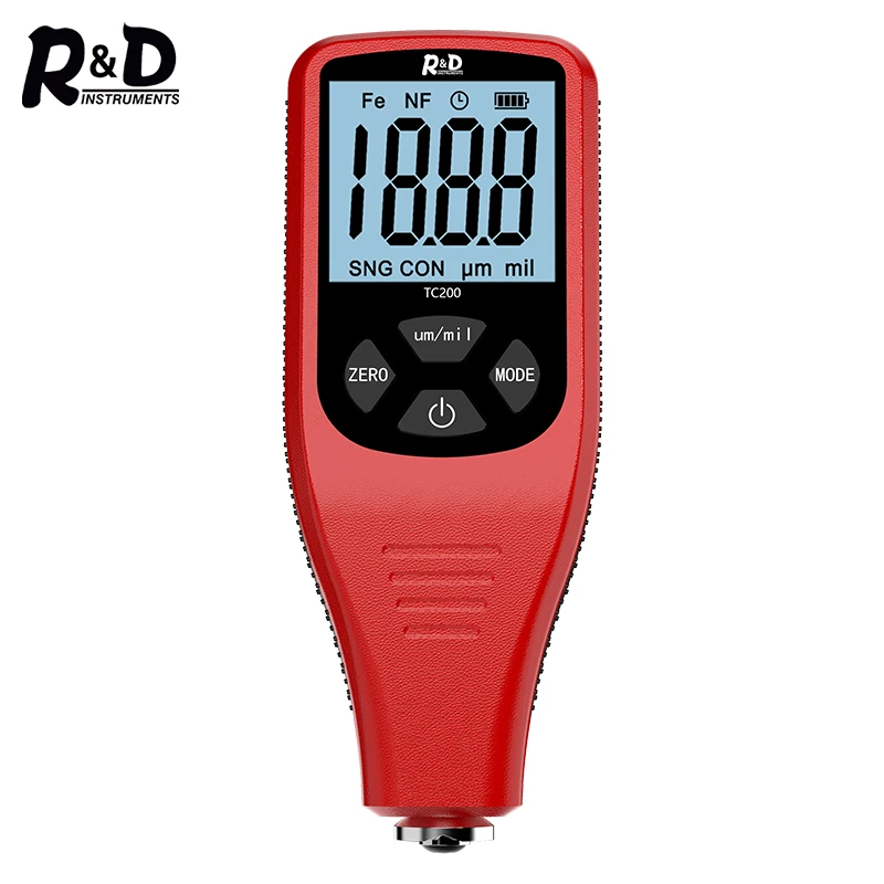 R&d Tc200 Coating Thickness Gauge 0.1um/01500 Car Paint Film Thickness