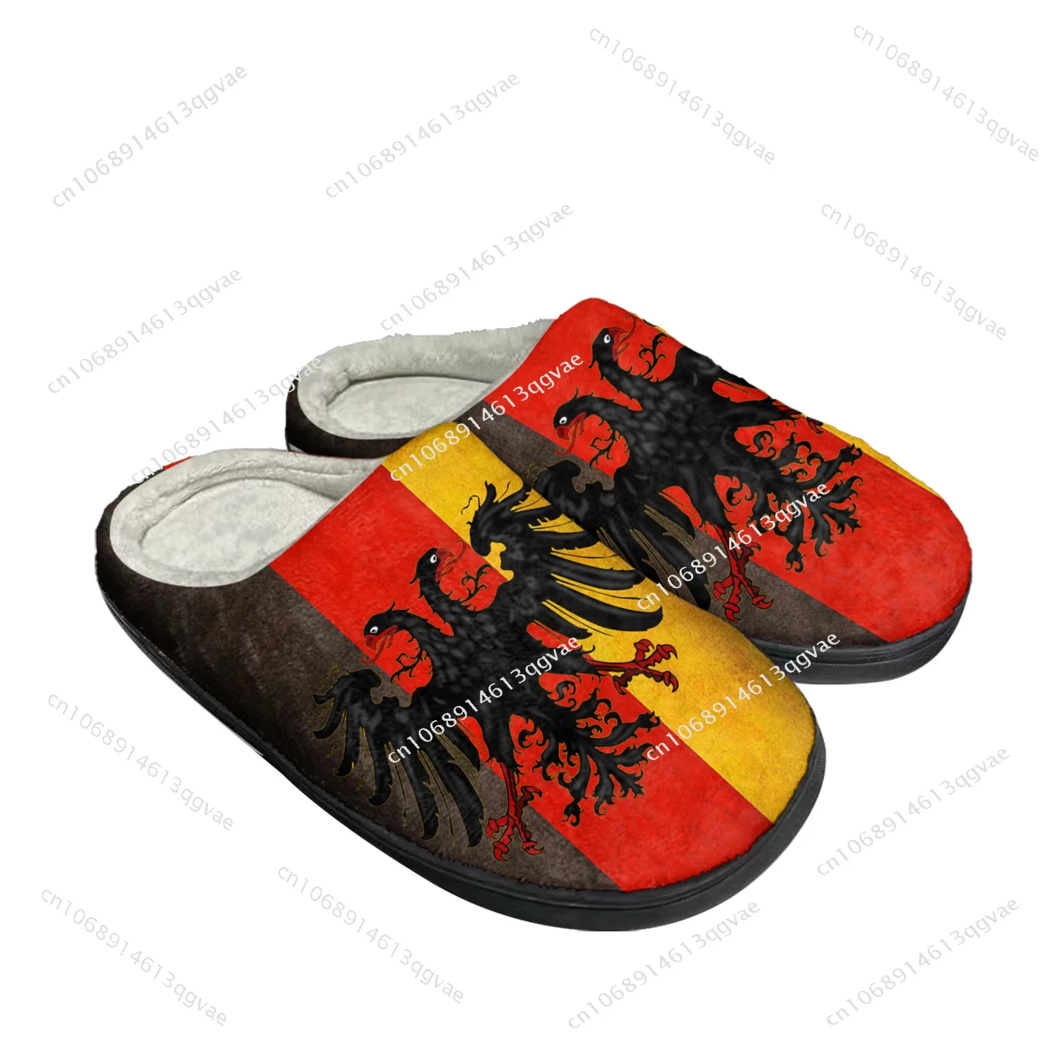 German Flag Home Cotton Custom Slippers Mens Womens Sandals Germany Plush Bedroom Casual Keep Warm Shoes Thermal Slipper