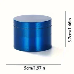 Premium Metal 4 - Layer Herb and Spice Grinder - Perfect Kitchen Tool and Gift (40mm - Blue)