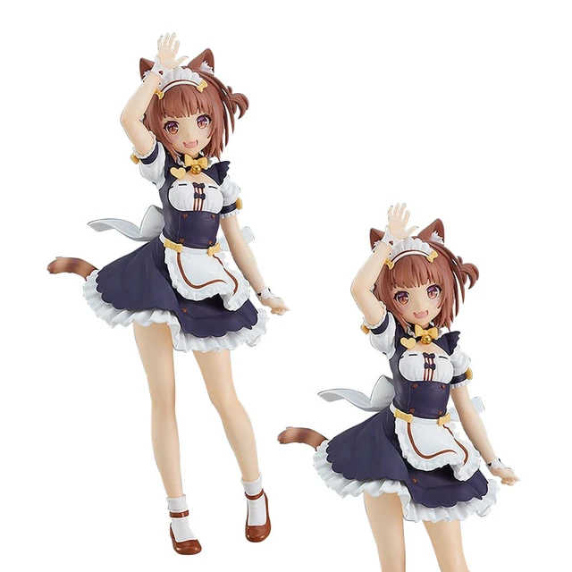 Figuras de brinquedo de ação 14 cm de cabeça dourada, meu gato é um kawaii  girl anime figura hobby sakura soja farinha sentar e comer peixe