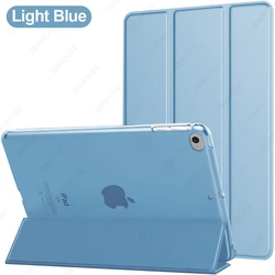 Ultra - Thin and Lightweight Half - Transparent Smart Cover with Auto Wake/Sleep (Light Blue)