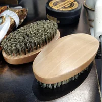 Hair Brush Men Bristle Boar Bristle Hairbrush Barber Accessories Professional Beard Brushes Wood Comb For Moustache Cleaning
