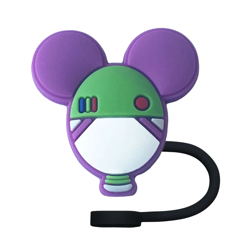 Description Picture 4 of itemHot Toys Straw Cover Cap Cartoon 10MM Silicone Drink Straw Plug Eco-friendly Splash Proof Drink Cup Straw Cap Charms Gift