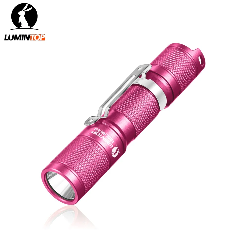 

Розовый фонарик 14500, инструмент Lumintop, миниатюрный портативный фонарик с хвостовым переключателем AA 2,0, 650 люмен, мини-фонарик с высоким режимом 127 метров