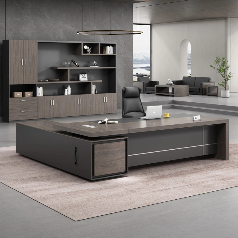 Designer European Boss Table Simple Modern Monitor Stand Reception Desks Conference Executive Organizer Schreibtisch Furniture