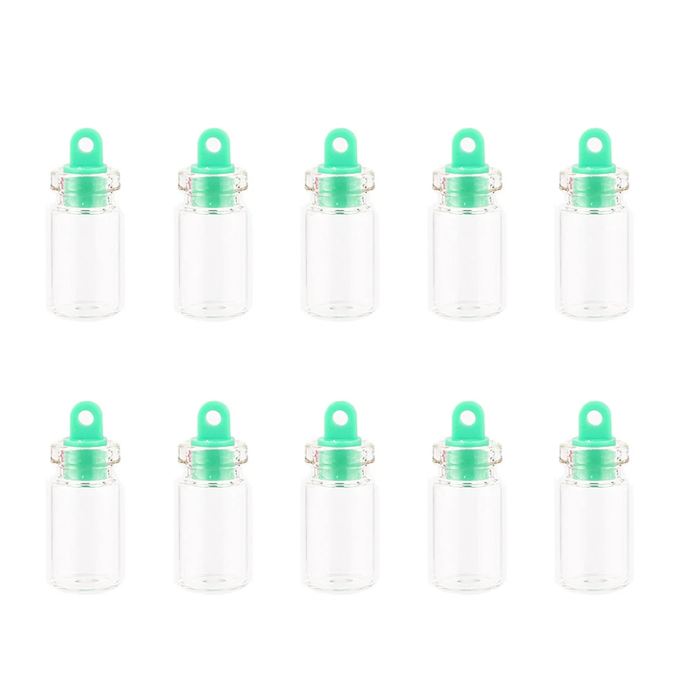 10pcs 1.5ml Small Mini Clear With Cork Ornaments Glass Bottle DIY Container Wishing Jars Decoration Wedding Message Vials