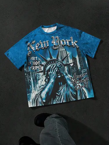 The 2026 summer new men's T-shirt features a casual fashionable comfortable soft and breathable 3D pattern print - Image 5