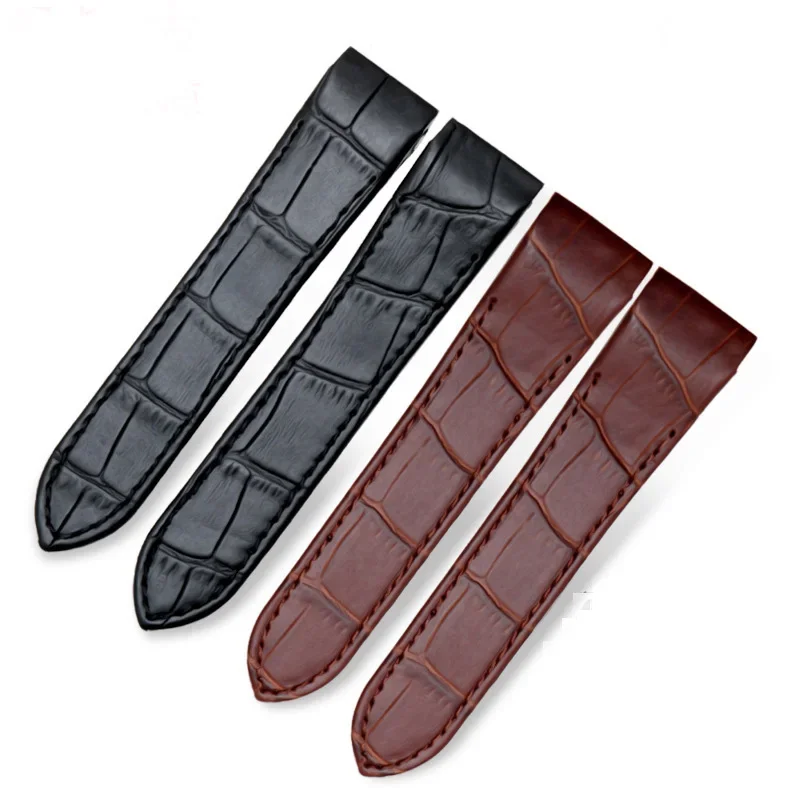 Premium Leather Watch Strap with Folding Buckle - Available in 20mm and 23mm