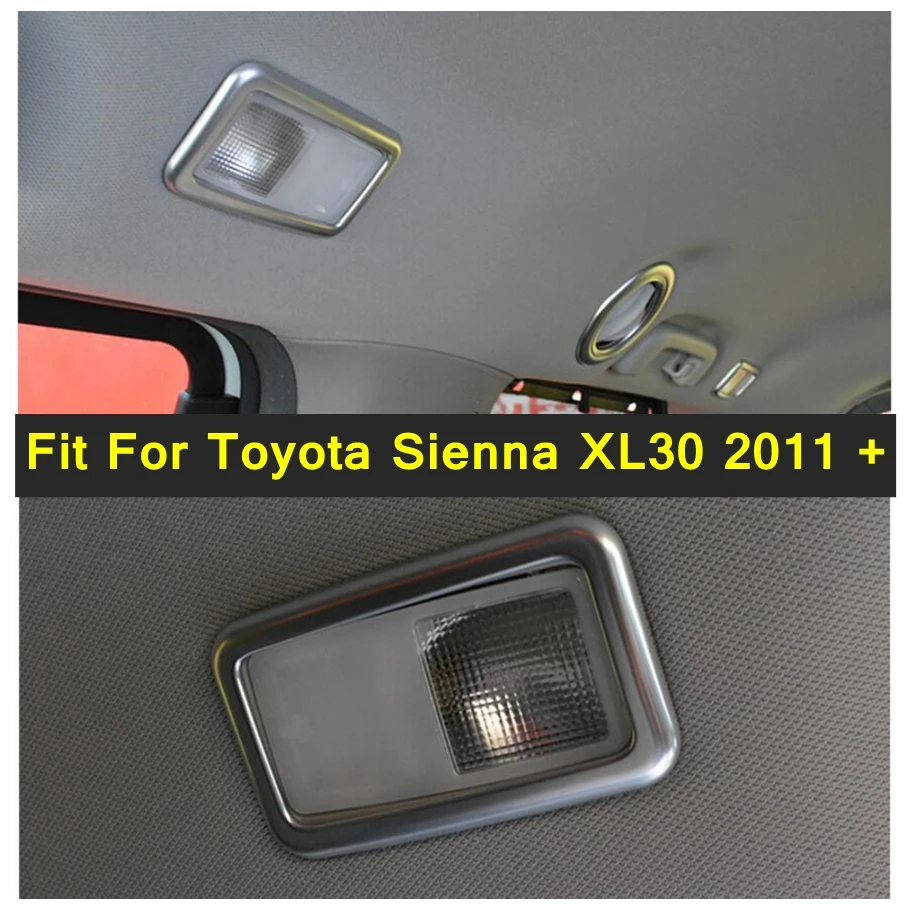 

Roof Reading Lights Lamps Decorative Frame Cover Trim For Toyota Sienna XL30 2011 - 2020 Matte / Carbon Fiber Car Accessories
