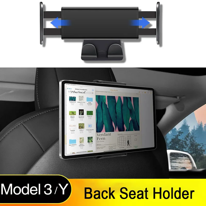 

For Tesla Model 3 Y S X Back Seat Phone Holder Center iPad Tablet 360 Rotate Stand Console Organizer Headrest Hook Mount Bracket