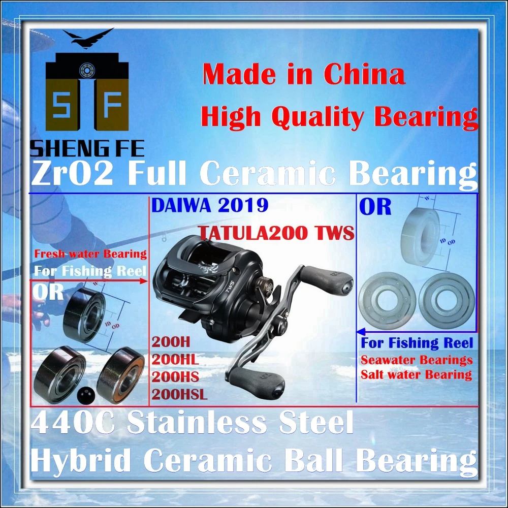 Ceramic Bearings For 2019 DAIWA TATULA TW(200H/200HL/200HS/200HSL