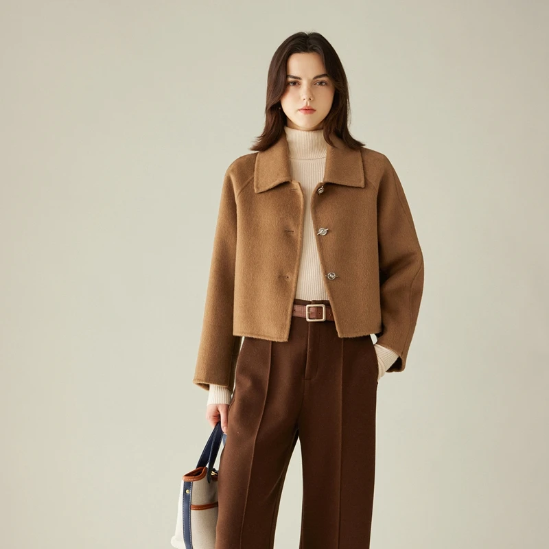 Xapana Elegant Tailored Long Sleeve Woven Coat