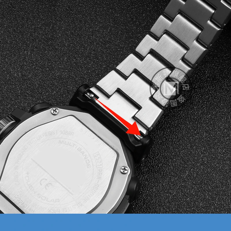 23mm 24mm fine steel watch band for Casio PROTREK PRG-600