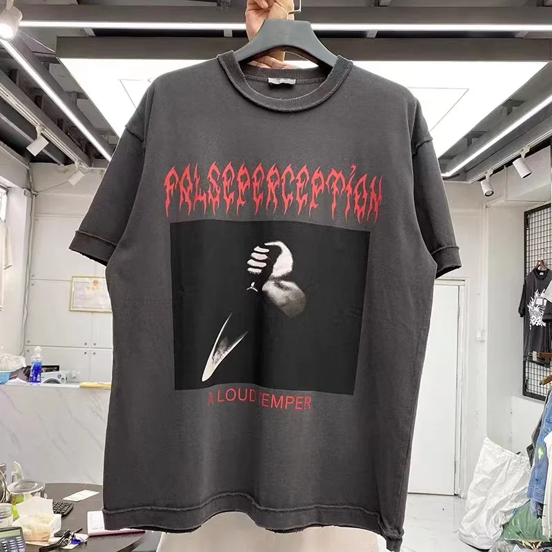 

Vintage washing dagger print, High Street, Baggy t-shirt man