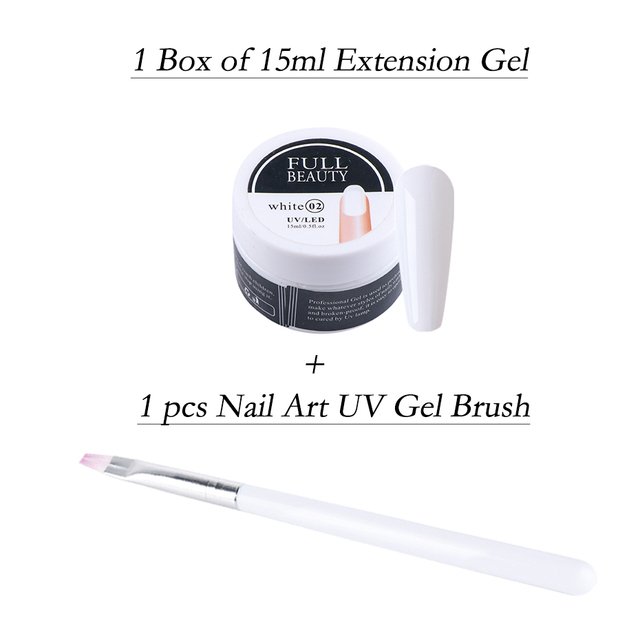 Gel For Extension UV Builder Nail Gel Clear Acrygel Base Varnish Quick Buidling Nail Art Brush Set For Manicure LY1800-1