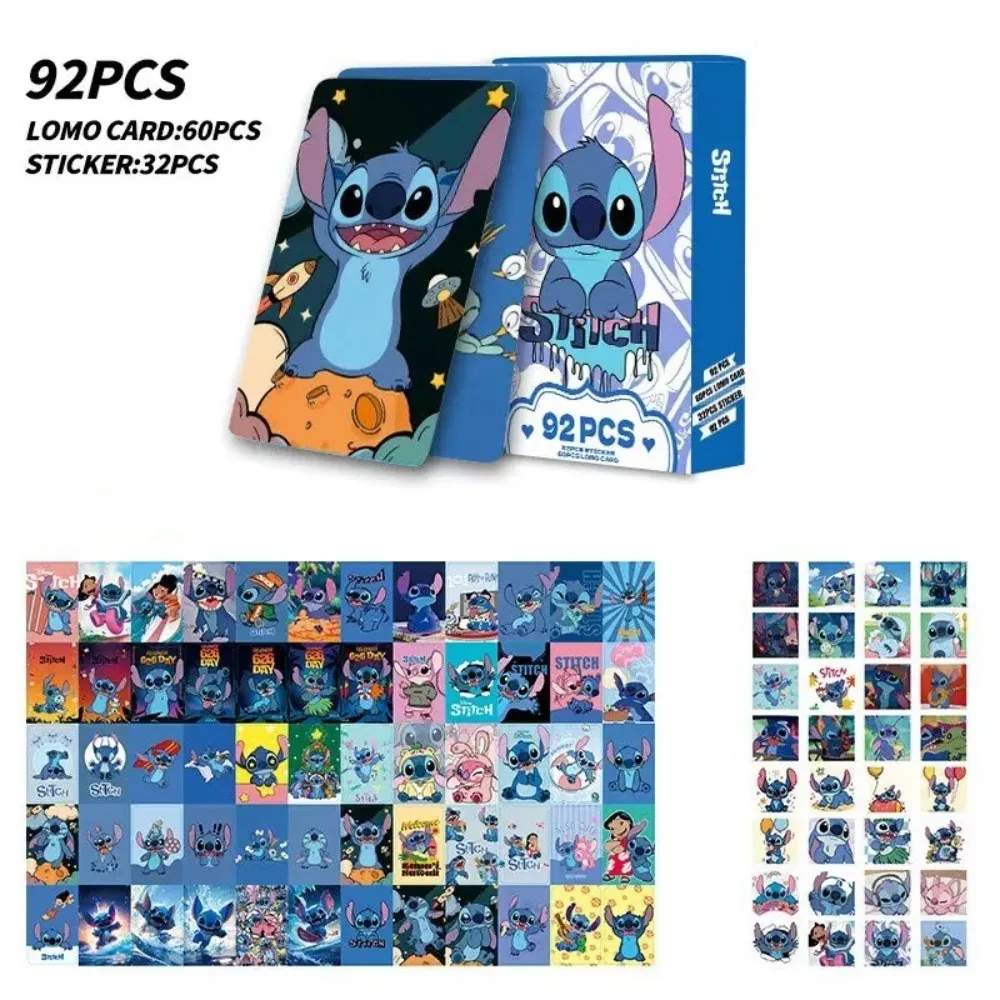 60개의 LOMO 카드, 영어 버전의 레이저 카드 및 엽서, 32개의 스티커 포함, 어린이를 위한 생일 선물로 적합합니다.