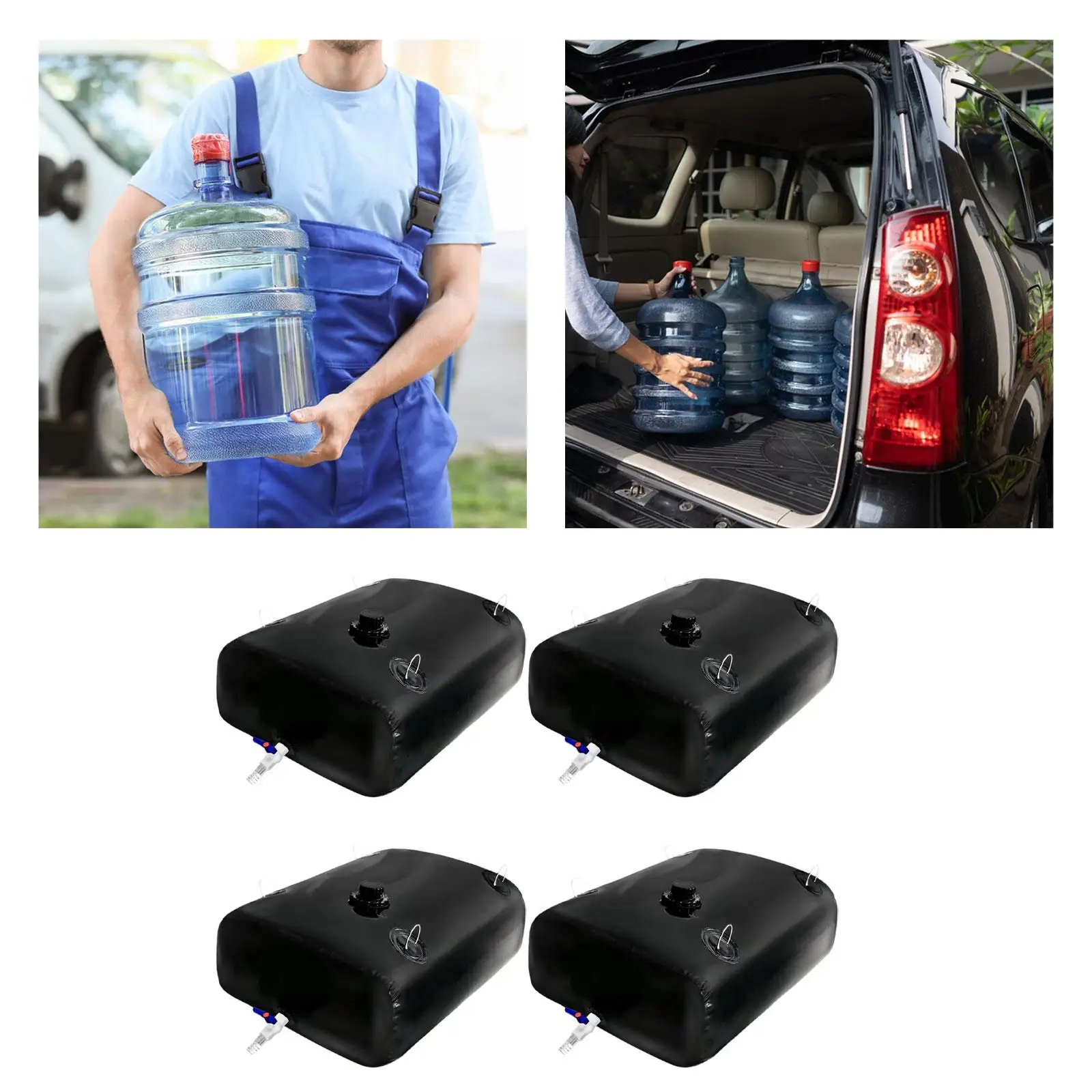 Water Storage Bladder Black Large Capacity for Emergency Water Camping RV