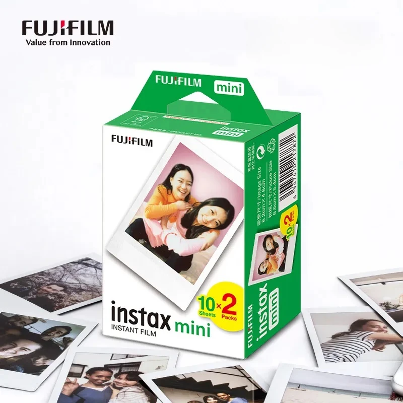 

10/20 sheets Fujifilm Instax Mini White Edge Films Photo Paper Films For Fujifilm Instant Mini 11 9 8 25 50s Fuji camera Paper
