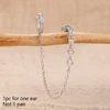 1 pièce 14K plaqué or cheval oeil chaîne gland Zircon boucles d'oreilles pour femmes géométrique minimalisme boucles d'oreilles bijoux accessoires