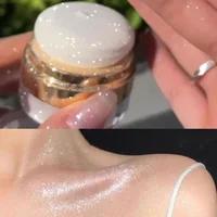 Fairy Powder Highlighter Patting Powder Moonlight White Body Shimmering Contour Blush Brightening Glitter Loose Powder Makeup 1