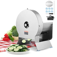 SucceBuy trancheuse de légumes électrique 0-12mm d'épaisseur réglable trancheuse commerciale Machine Convertible à coupe-aliments manuel 1