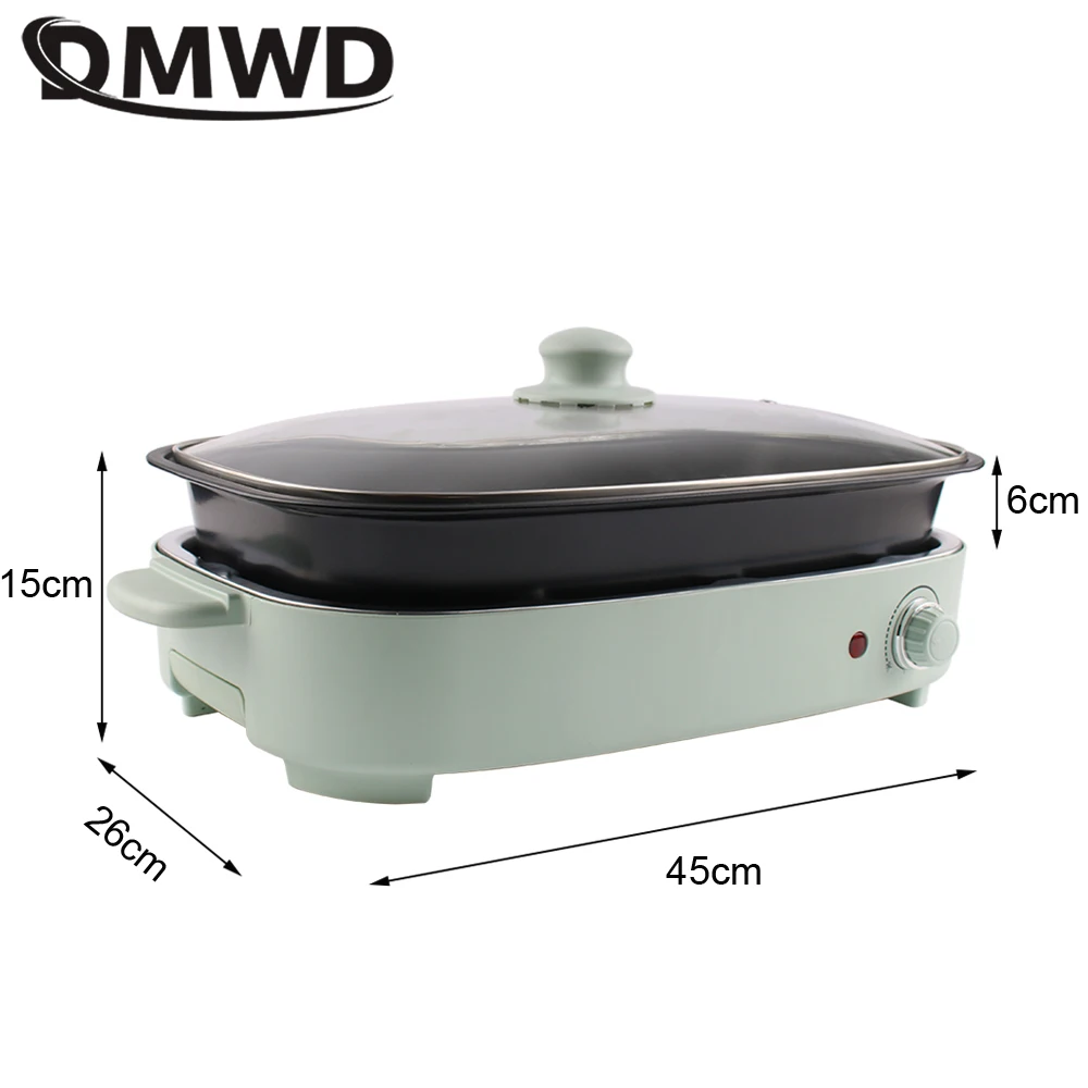 DMWD Electric Crepe Maker Pie Pancake Baking Machine Non-stick Egg Cooker Stove Steak Eggs Omelet Frying Pan Breakfast Grill EU 6