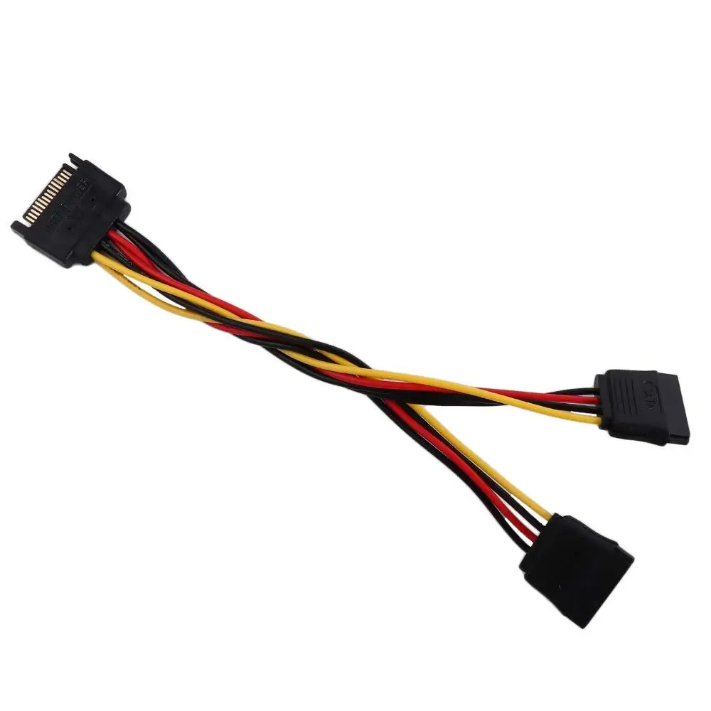 Splitter Cable SATA Male To 2 Female 1 To 2 Extension Cable Hard Disk Power SATA Power Cable SATA Adapter Cable HDD Splitter images - 6