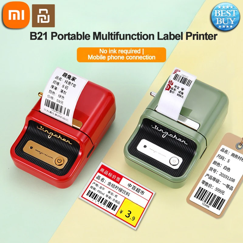 Xiaomi Youpin B21 Wireless Label Printer Portable Pocket Barcode