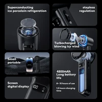 refrigeration Handheld Turbo Fan Mini Portable Hand Fan, USB Rechargeable Personal Fan,  Small Pocket Fan with 100 Speed 2
