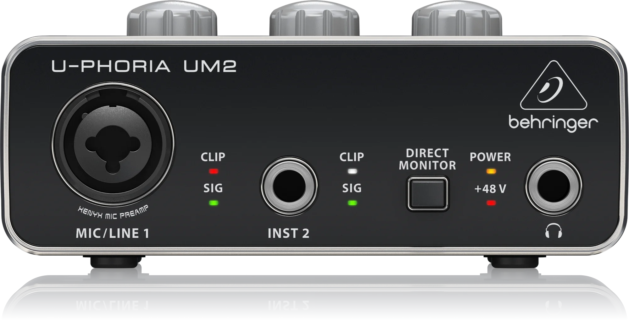 BEHRINGER UM2 Audiophile 2x2 USB Audio Interface with XENYX Mic