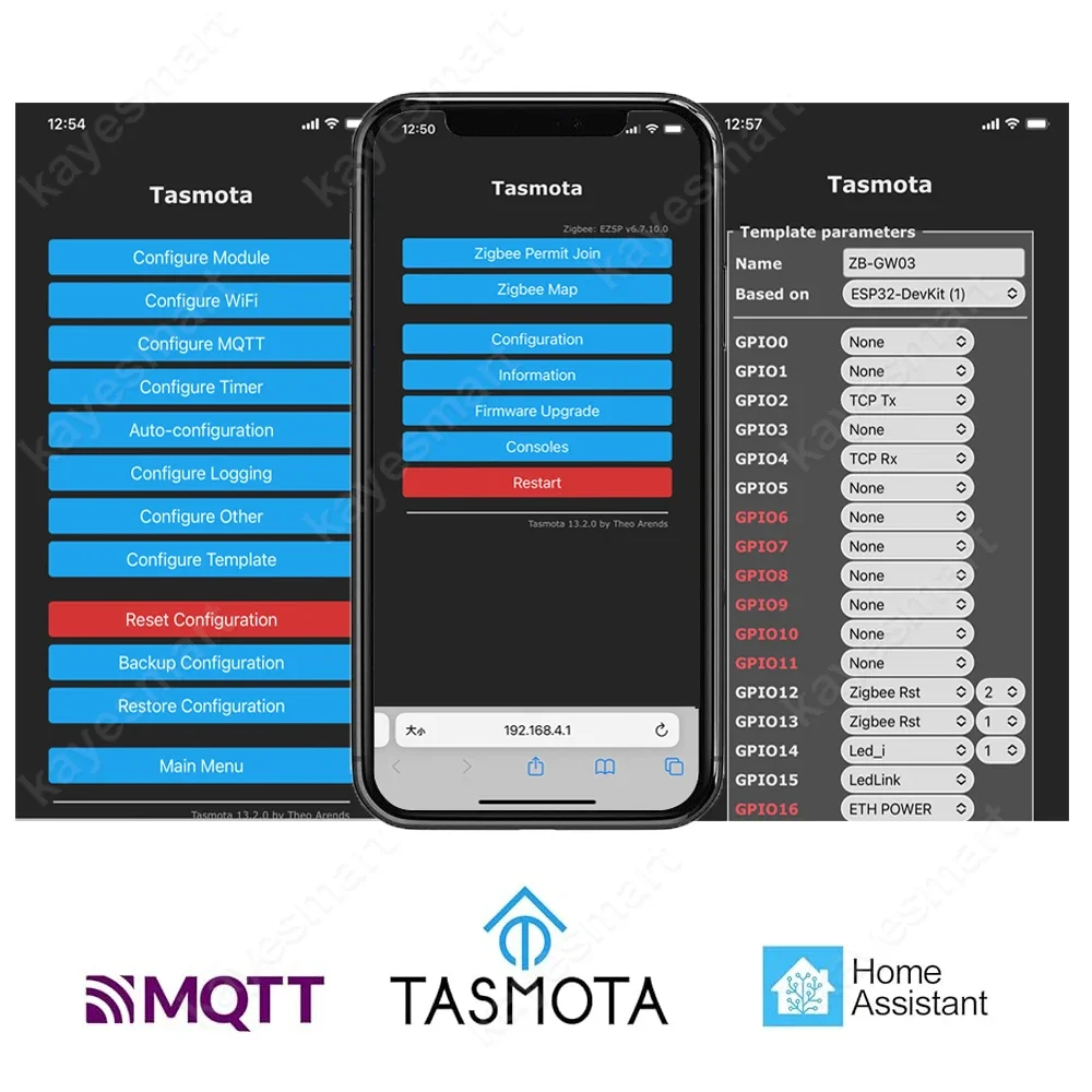 Tasmota MQTT Zigbee 3.0 Smart Wired Gateway Hub Home Automation Ethernet Bridge Support Firmware Upgrade Work with HomeAssistant zigbee gateway,smart gateway