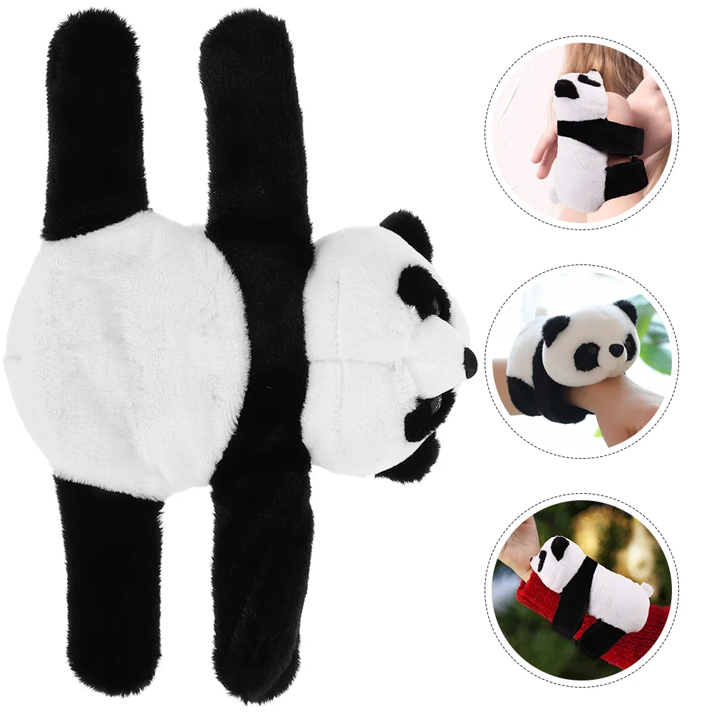 

2pcs Cartoon Plush Panda Slap Bracelet Stuffed Animal Slap Band Stuffed Hugger Slap Bracelet Party Supply