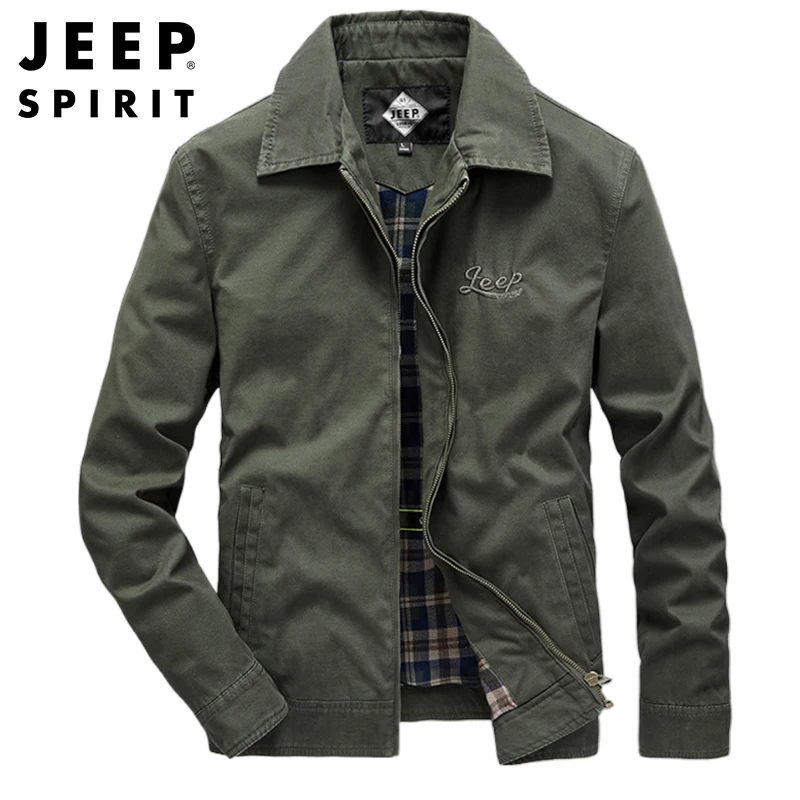 Jeep Spirit Spring And Autumn Jacket Men Loose Slim Casual