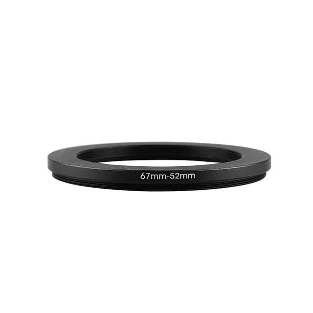 Anello Adattatore Filtro 67mm A 52mm - In Alluminio, Per Obiettivi Fotocamera, Nero - Foto 8