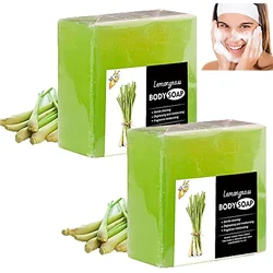 2pcs Natural Citronella Soap Bar Lemongrass Mosquito Repellent Body Soap Essentials Must Haves Oil-control Essential Oil Soap