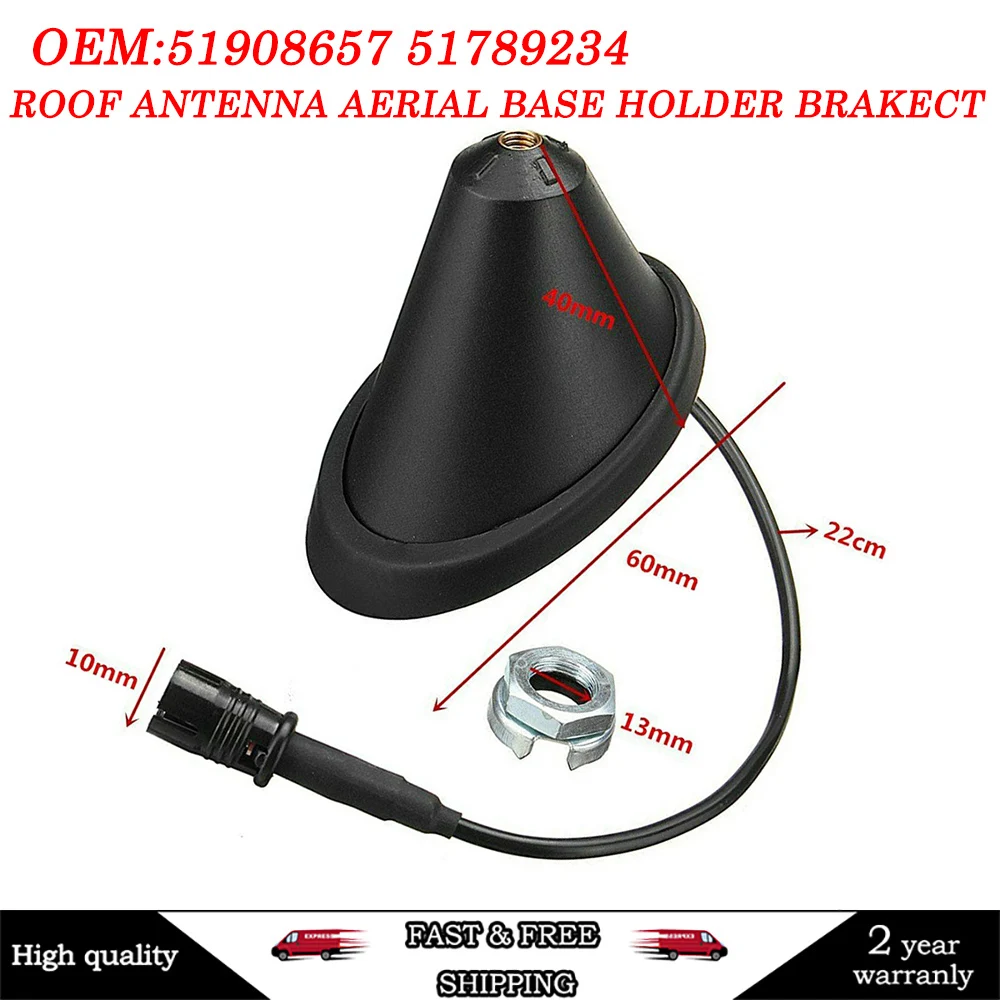 For Fiat Grande Punto Evo 500 Panda Bravo Stilo Croma 51908657 51789234 Car  Roof Antenna Aerial Base Holder Brakect - AliExpress