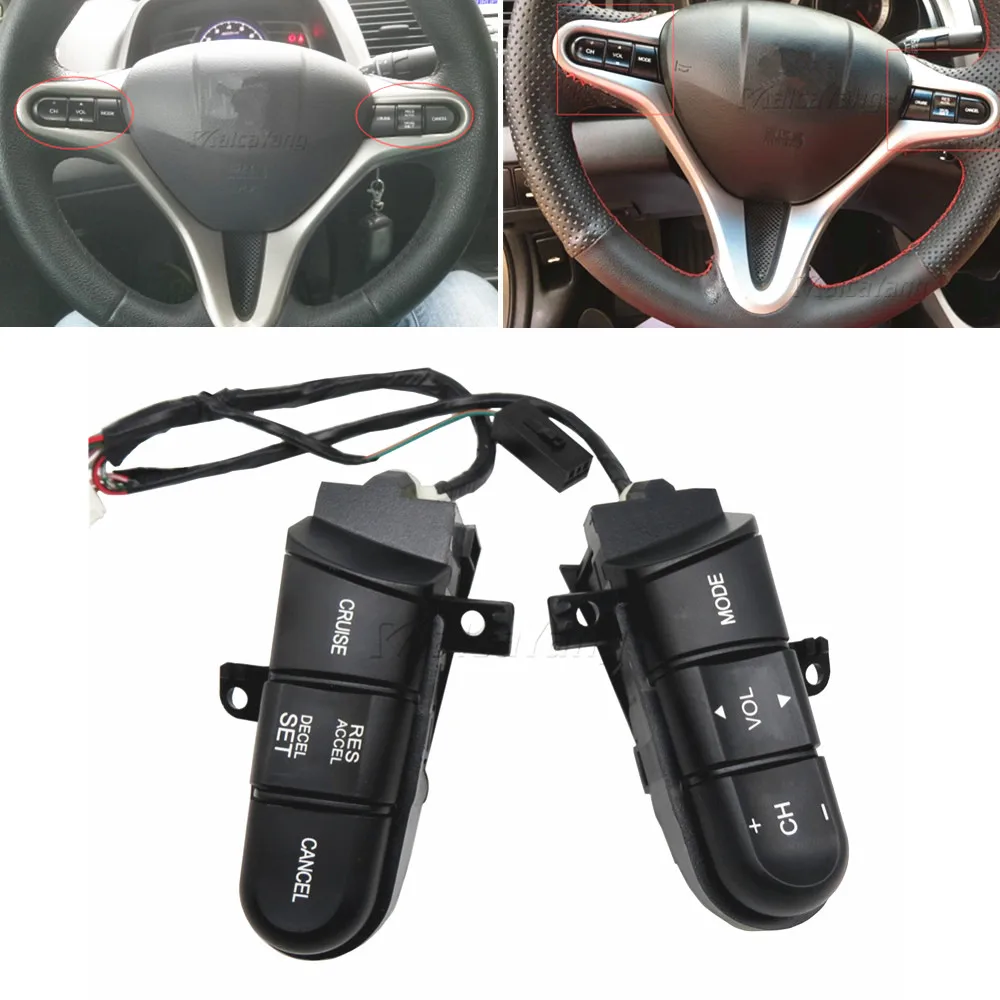 Pulsante Interruttore Di Controllo Del Volante Remoto Cruise Audio Di Alta Qualità Per Honda Civic Hybrid Sedan Jazz (Fit) Ge8 Muslimah