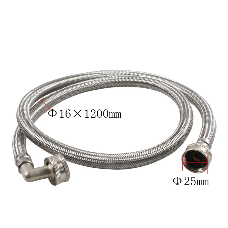 

Talea 1.2M Premium Washing Machine Inlet Hoses With 90 Degree Elbow;Burst-Proof Braided Stainless Steel Water Connection Inlet