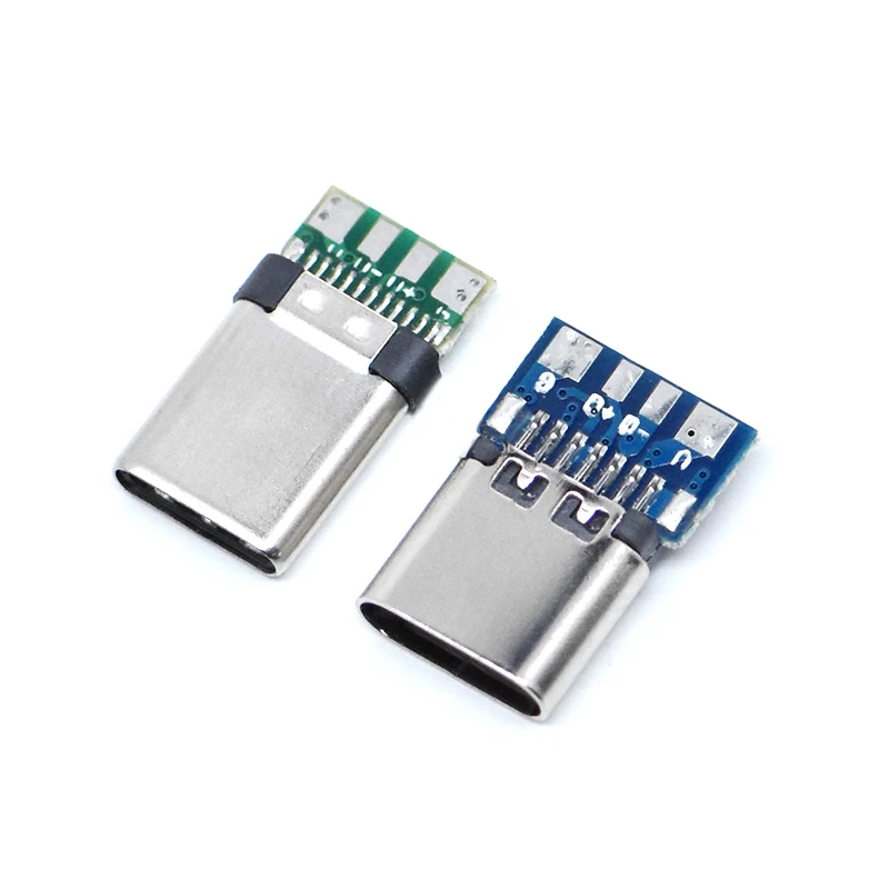 10 pz USB 3.1 Tipo-C Connettore 24 Pin Maschio/Femmina Presa Adattatore per Filo di Saldatura e Cavo 24 Pin Supporto Scheda PCB