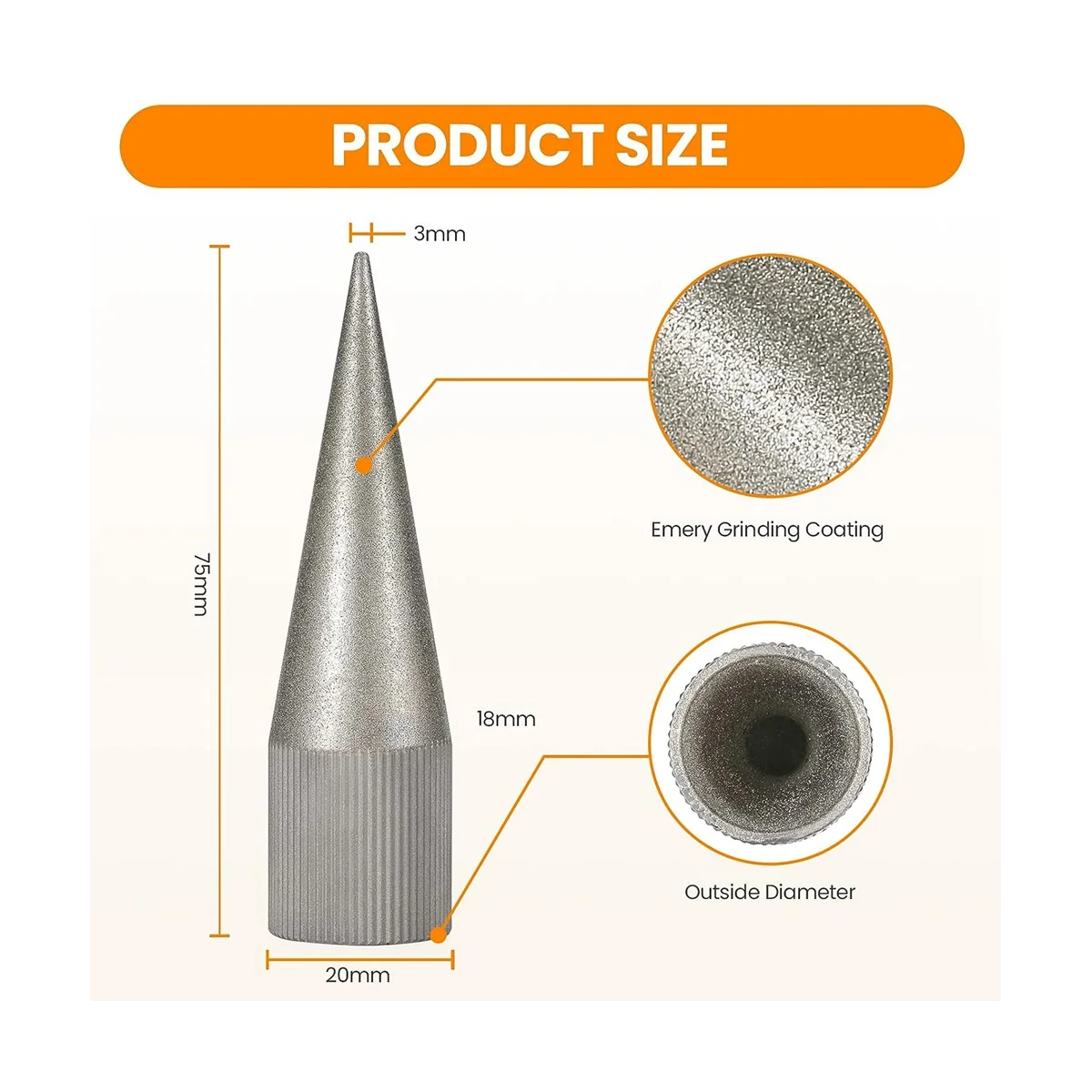 Leather Emery Round Hole Punch Polisher Grinder 3-16MM DIY Leather Punch Edge Sharpener Tool Manual Polishing Tool