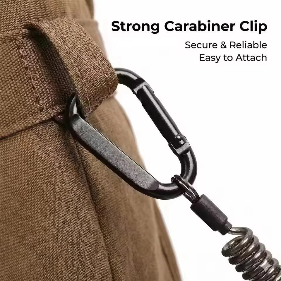 Retractable Anti-Theft Phone Strap with Quick Release Buckle and Tether Tabs