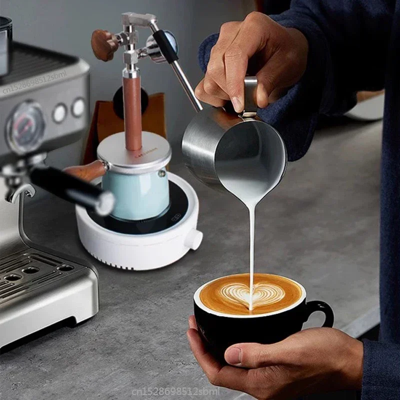 Espresso Steam Milk Frother Outdoor Travel Steam Milk Foam Pot for Coffee Latte Cappuccino Milk Foamer 2